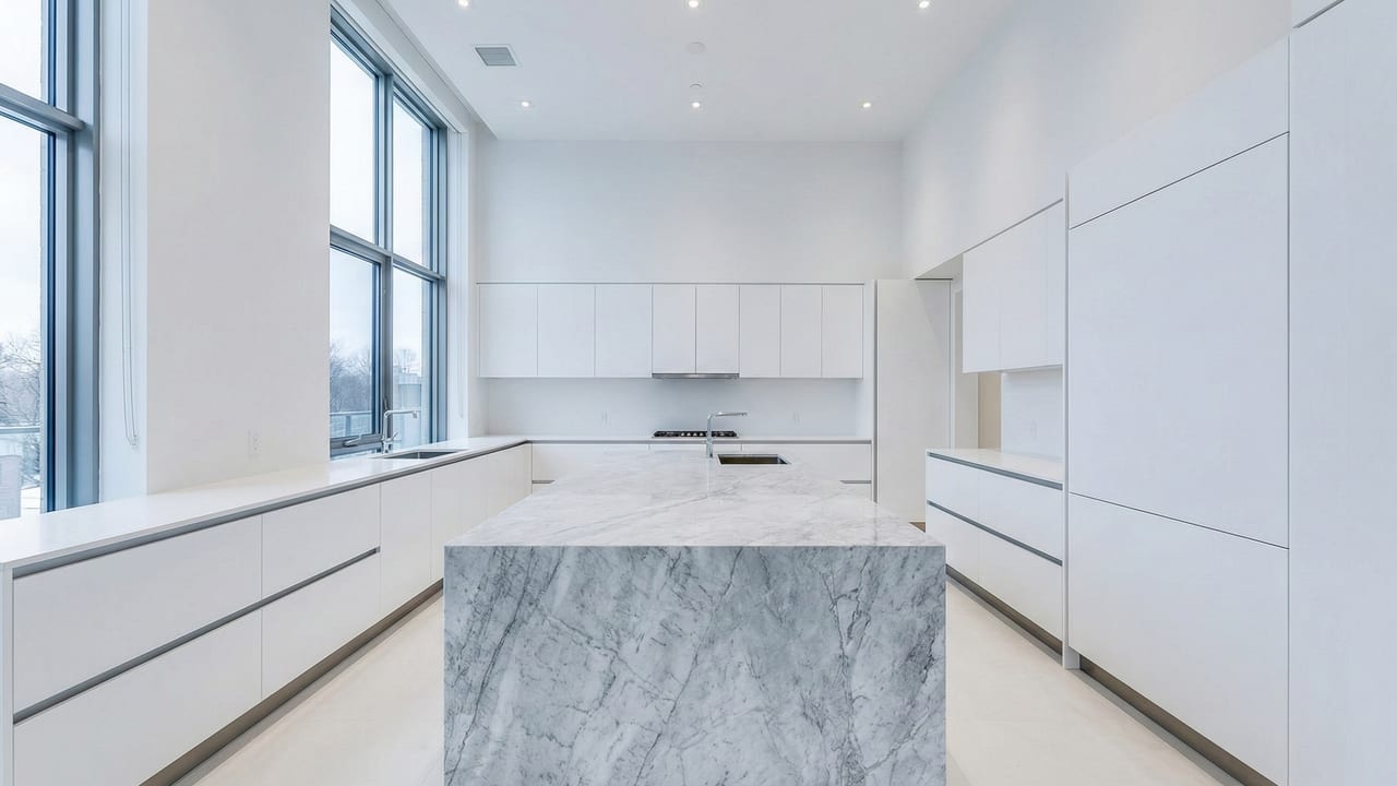 Kitchen with Island before AI virtual staging
