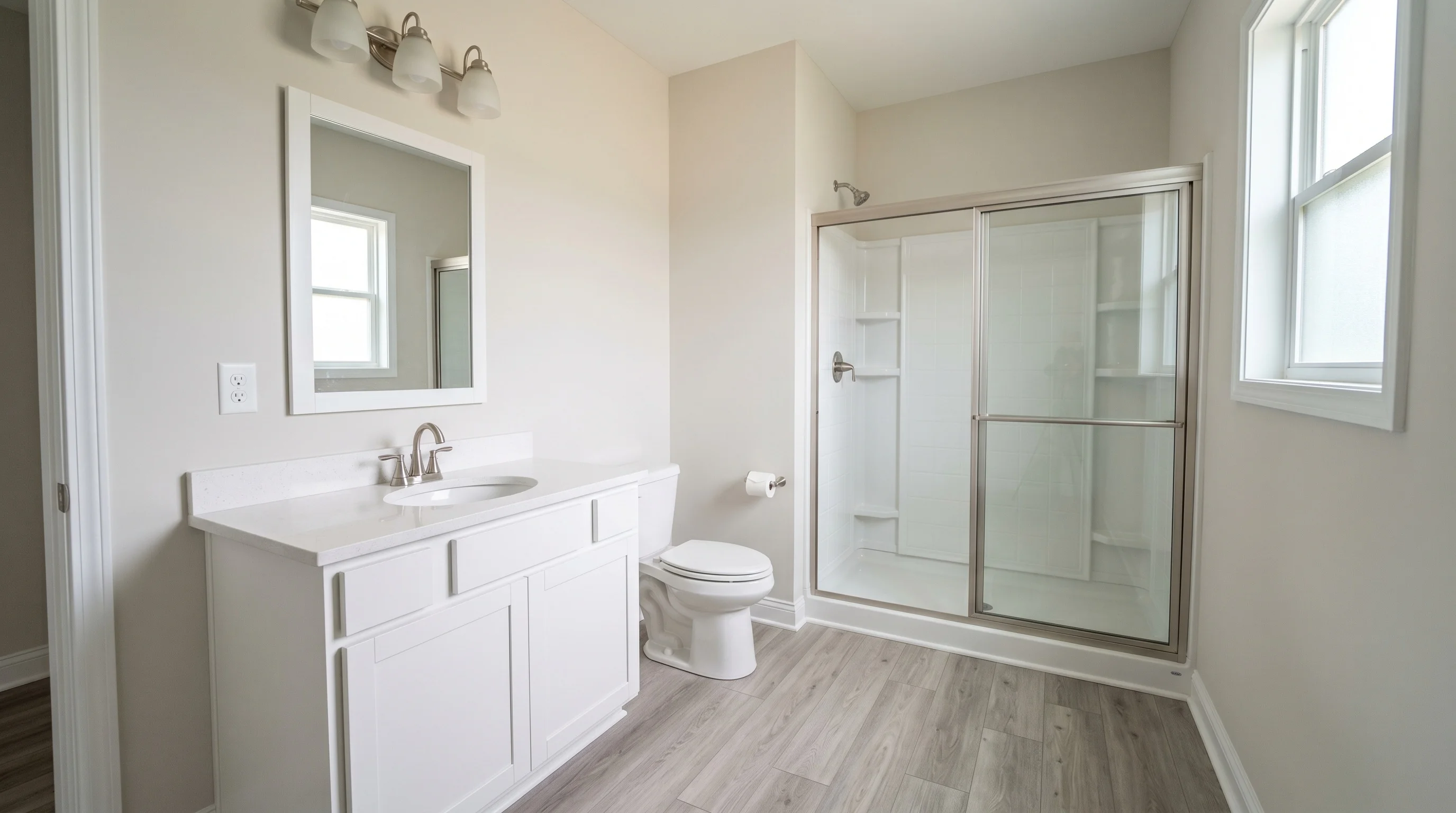 Suburban Bathroom before AI virtual staging