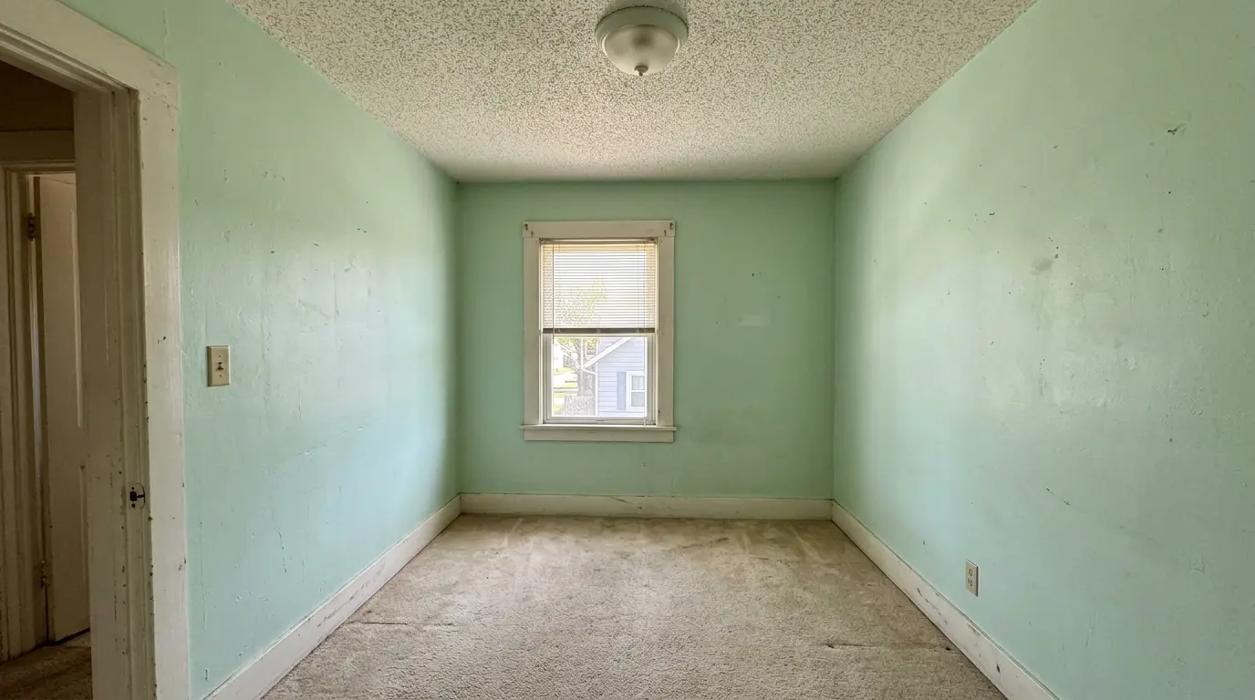 Dated Bedroom Refresh before AI virtual staging