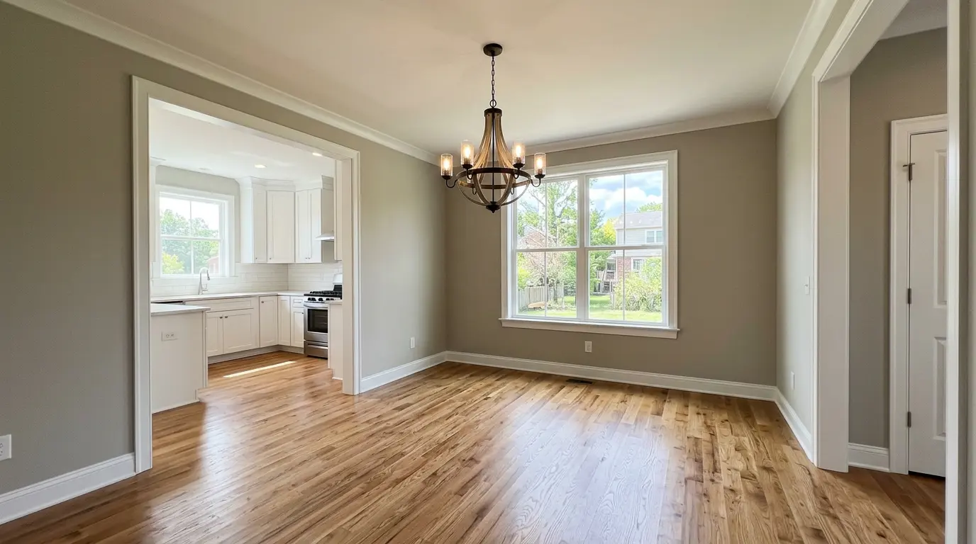 Suburban Dining Room before AI virtual staging