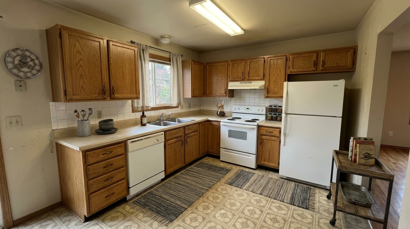 Staged kitchen example