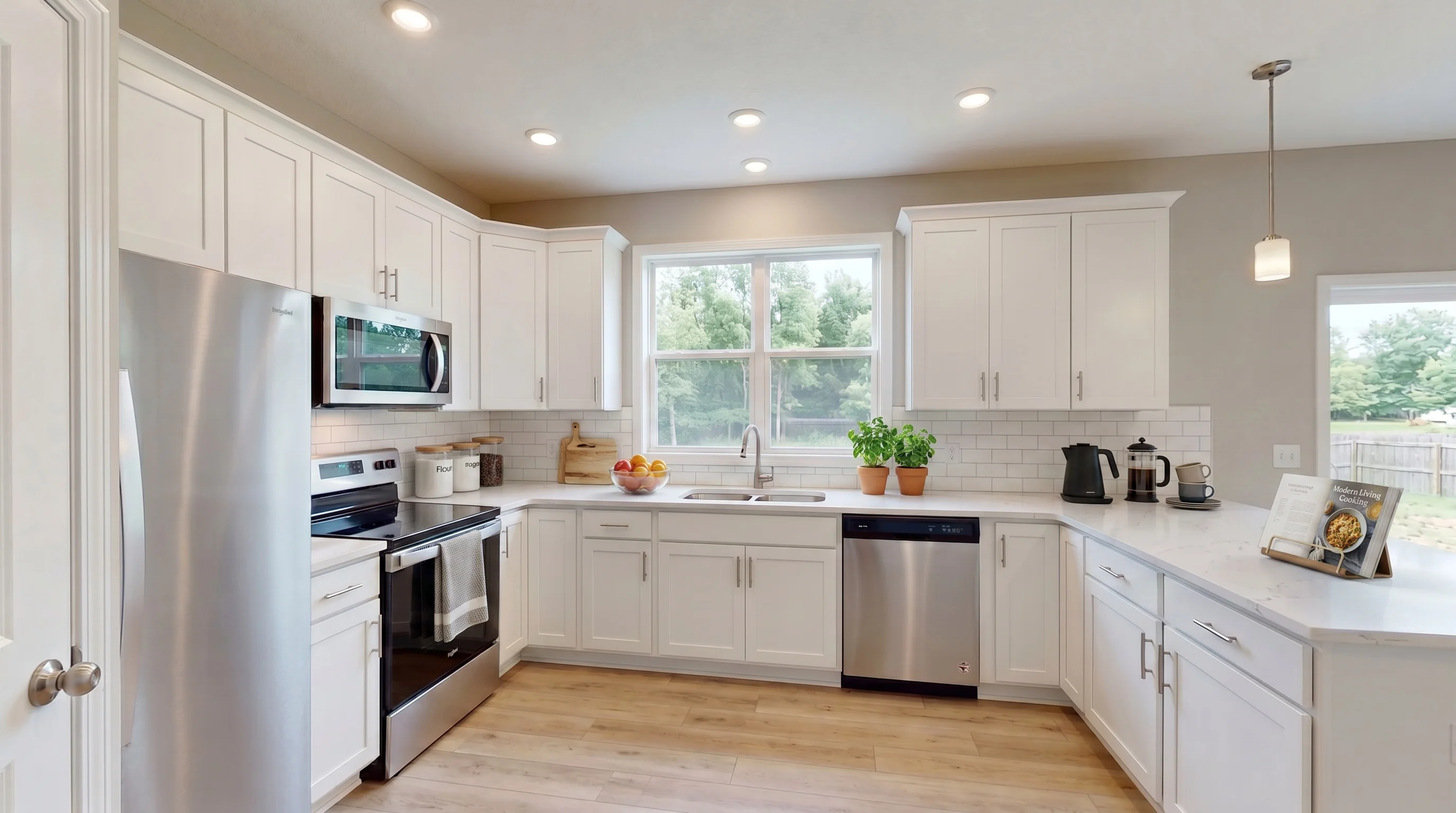 Suburban Kitchen Island after AI virtual staging in modern style