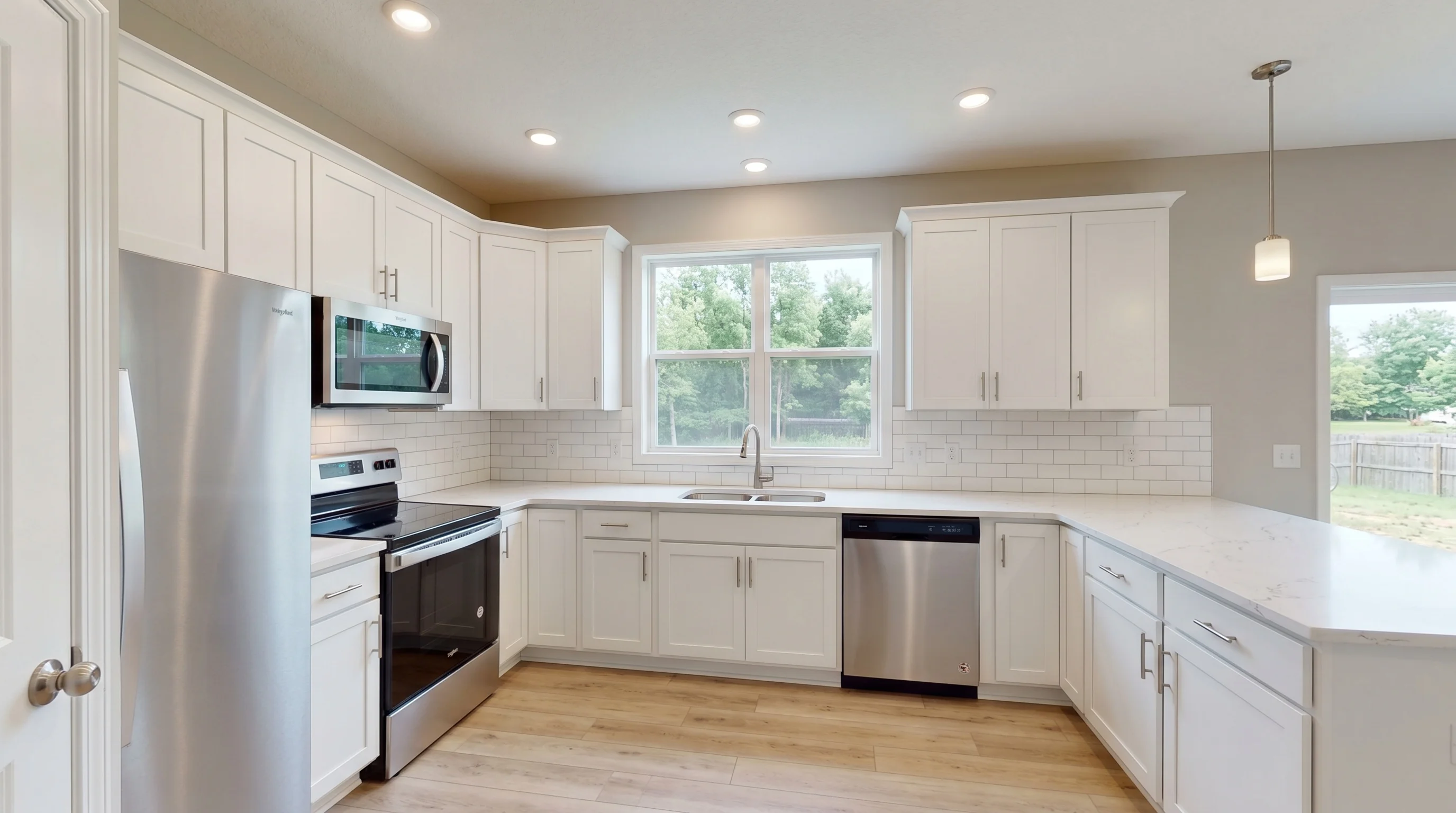 Empty suburban kitchen before virtual staging