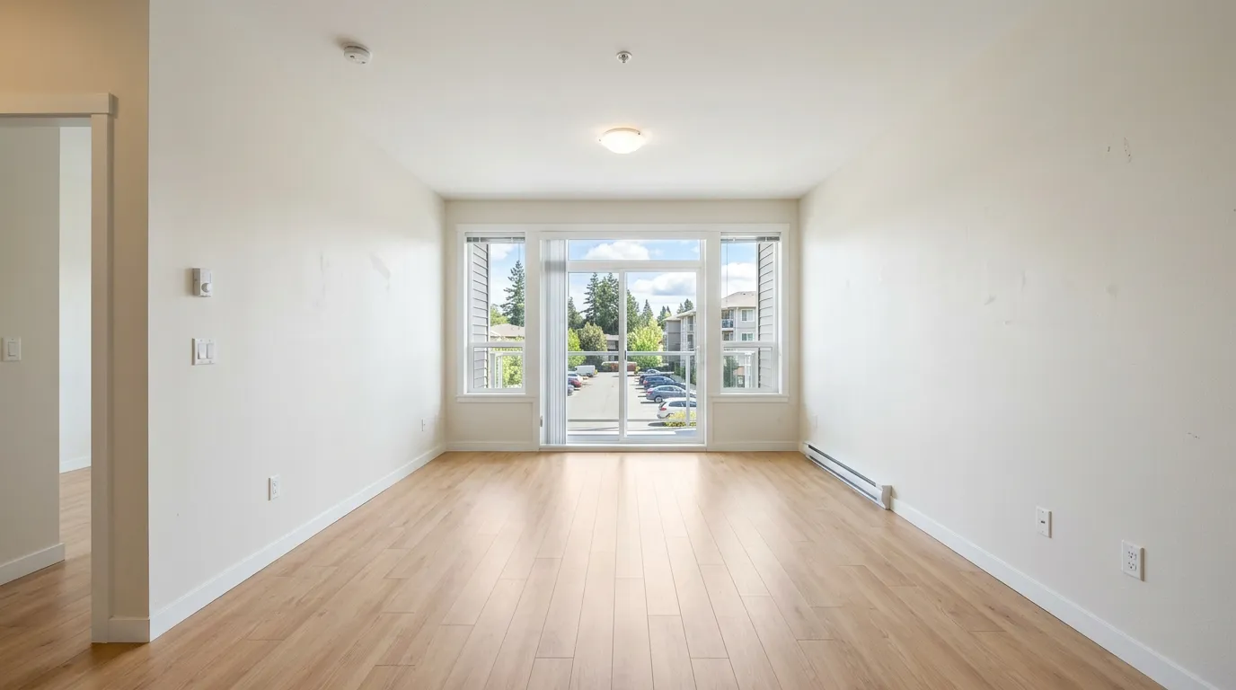 Bright Apartment Living before AI virtual staging