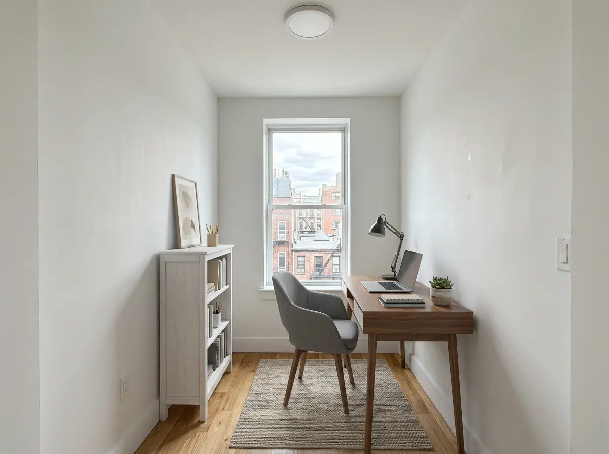 Urban Home Office after AI virtual staging in modern style