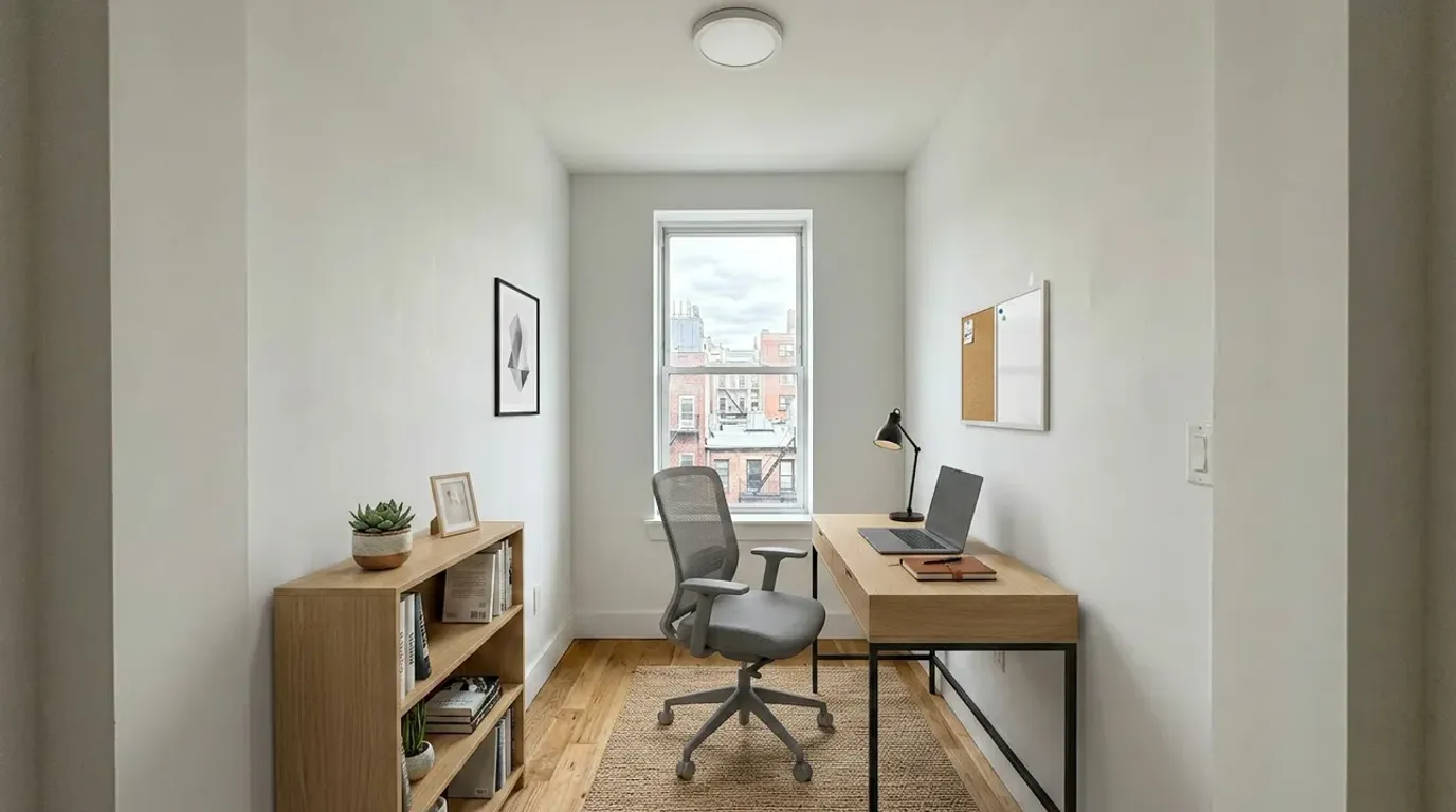 Urban Home Office after AI virtual staging in modern style