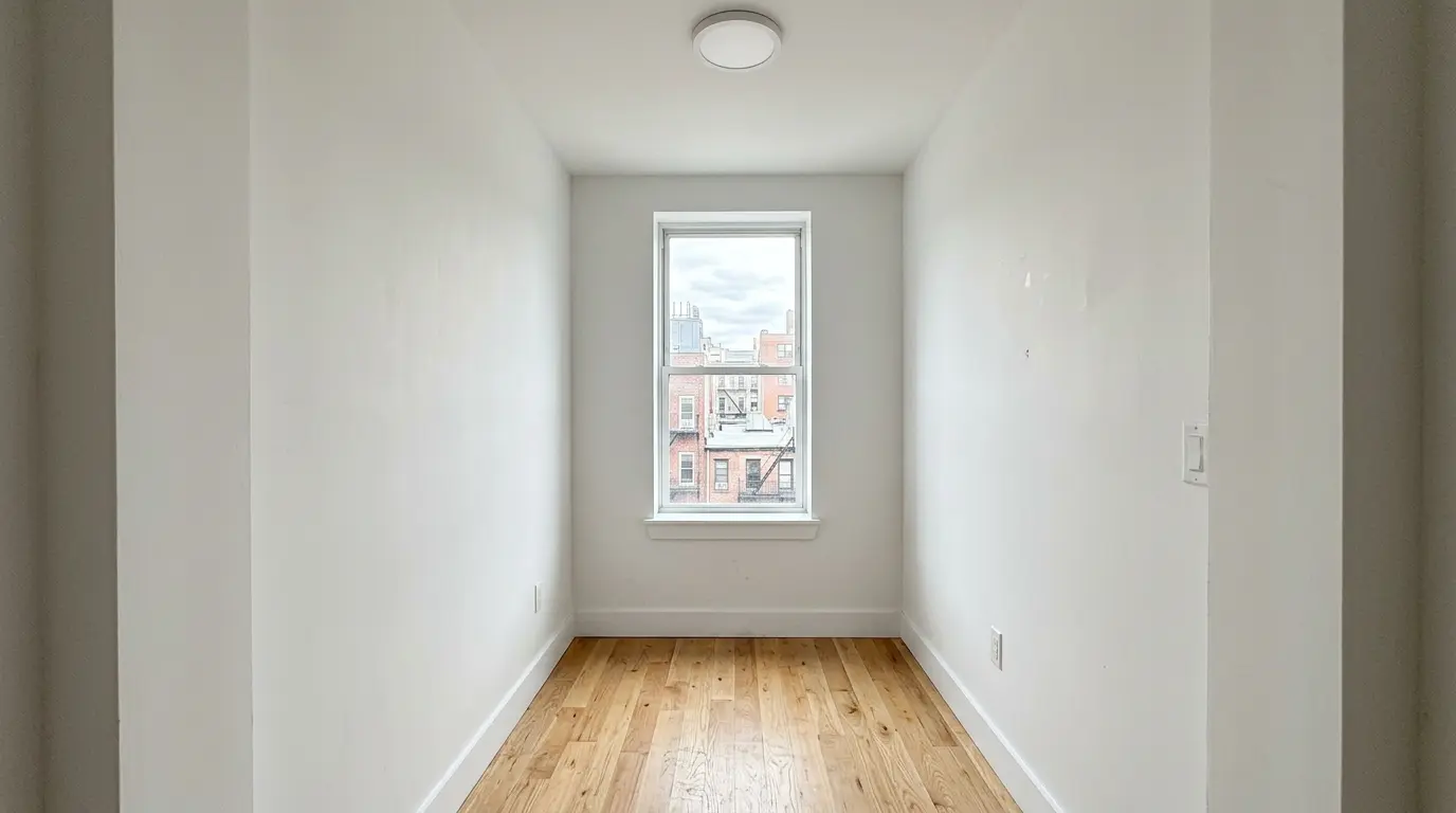 Urban Home Office before AI virtual staging