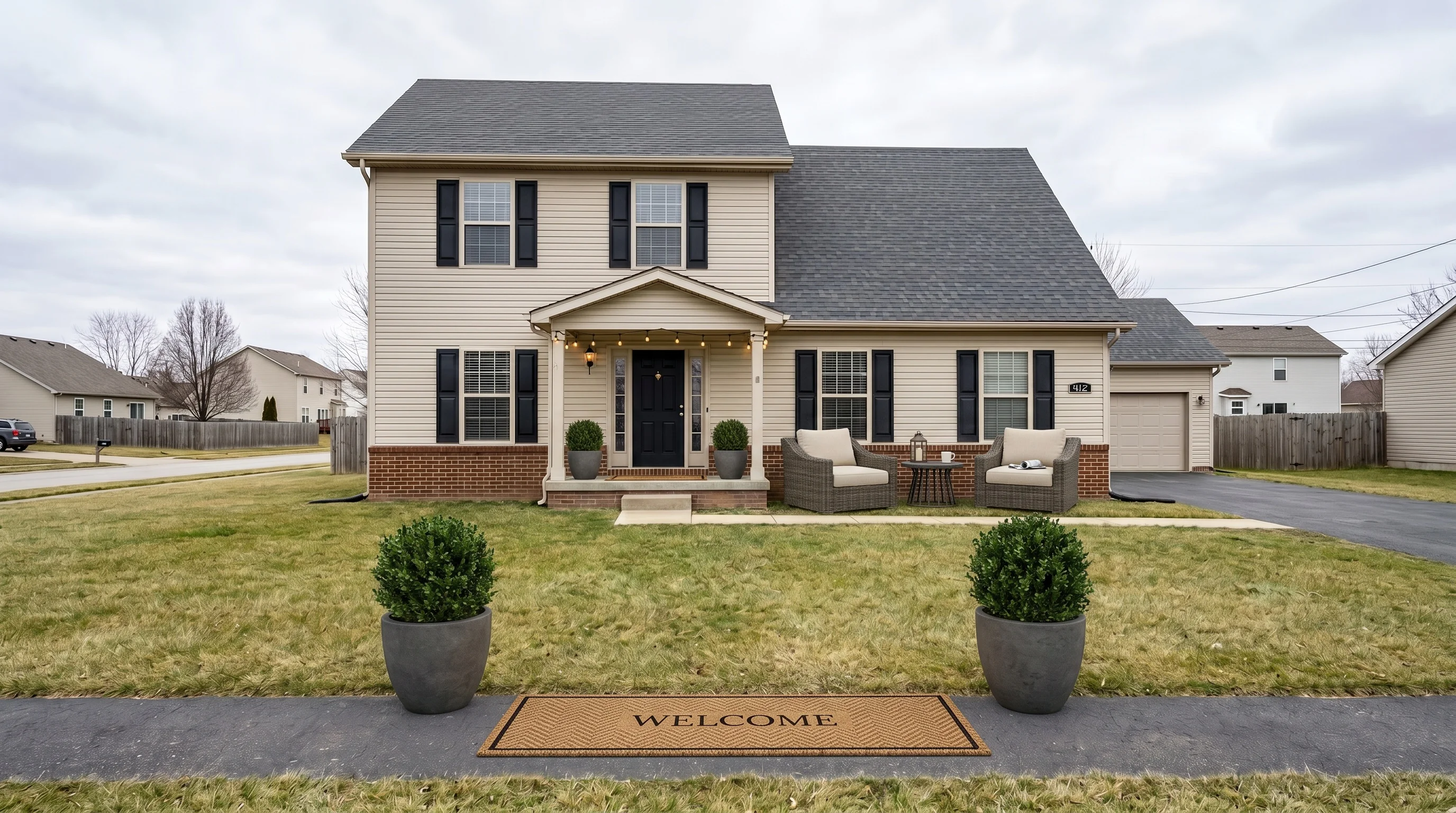 Suburban Front Facade
